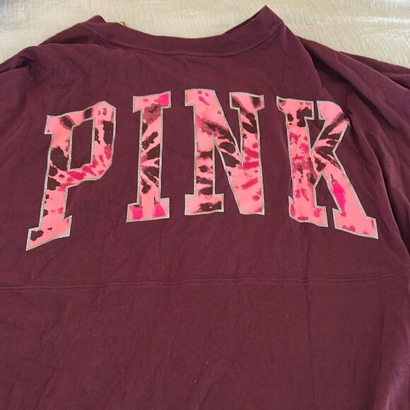 Victoria's Secret PINK Oversized
Dog Cotton T Shirt, Size Large, Maroon, NWT - Picture 4 of 11